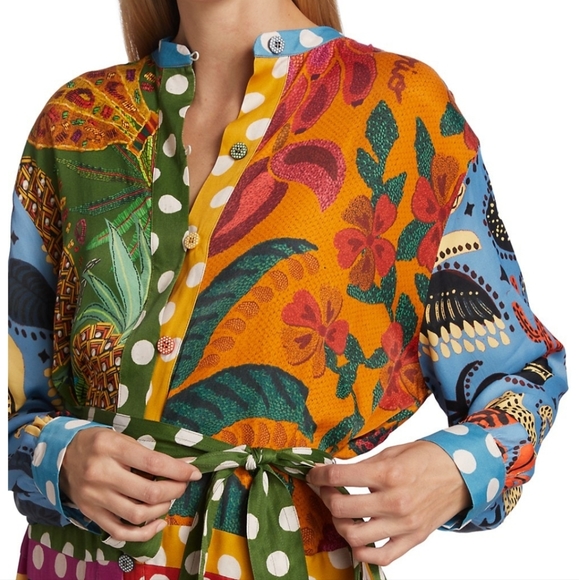 Farm Rio Earth Rainbow Shirtdress - Picture 3 of 14